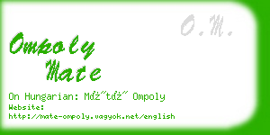 ompoly mate business card